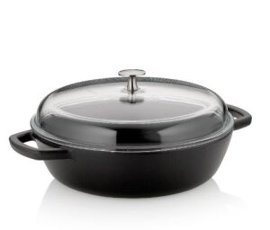 KELA-Naczynie 3,8l z wysoką pokrywką czarneCalido