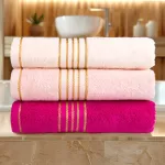 Ręcznik D Bawełna 100% Tiwano Fuksja (P) 30x50+50x90+70x140 kpl. - 3