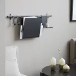 Wisząca metalowa czarna półka/wieszak 80/10,5/35 cm House Doctor - 2