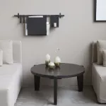 Wisząca metalowa czarna półka/wieszak 80/10,5/35 cm House Doctor - 4