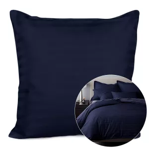 Poszewka satyna bawełna CIZGILI NAVY BLUE/40x40.