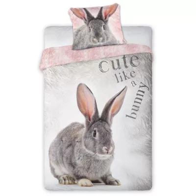 Pościel bawełna 140x200+1p70x90 Królik