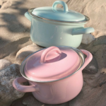 Garnek niebieski emaliowany 1,5 l Riess Pastell - 3