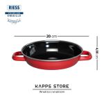 Patelnia emaliowana Riess Color Red 20 cm Riess – do omletów, jajek i na indukcję - 2