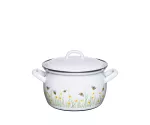 Garnek emaliowany 1,5 l biały w pszczółki Riess BIENE - 2