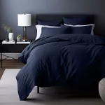 Poszewka satyna bawełna ciemny granat 026/50x60. - 2