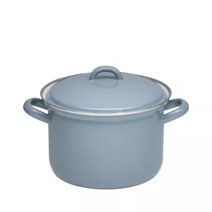 Garnek emaliowany z pokrywą Pure Grey 2,5 L Riess – Garnek do zup, gulaszy i potraw jednogarnkowych