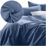 Pościel satyna bawełniana NIEBIESKI 009/160x200 - 3