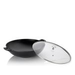 KELA-Wok żeliwny 36cm z pokrywką 4 l czarnyCalido - 2