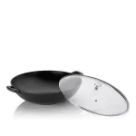 KELA-Wok żeliwny 36cm z pokrywką 4 l czarnyCalido - 2