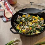 KELA-Wok żeliwny 36cm z pokrywką 4 l czarnyCalido - 4