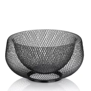 KELA-Kosz stalowy na owoce 28,5cm czarny Marlo