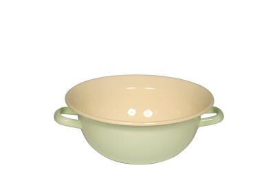 Miska emaliowana z uchwytami 9l zielona Riess Classic Bunt 36 cm