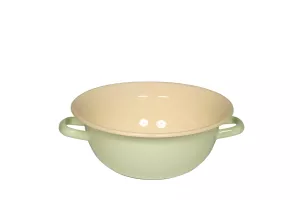 Miska emaliowana z uchwytami 9l zielona Riess Classic Bunt 36 cm