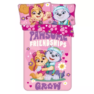 Pościel bawełna 100x135 + 40x60 Psi Patrol róż