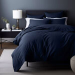 Poszewka satyna bawełna ciemny granat 026/50x80 - 2