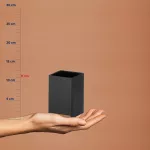 KELA-Kubek toaletowy czarny-dąb Cube - 6