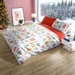 Pościel bawełniana 160x200 + 2x70x80 świąteczna wzór 080 - 2