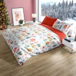 Pościel bawełniana 160x200 + 2x70x80 świąteczna wzór 080 - 2