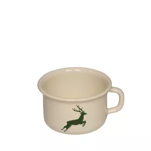 Kubek do kawy emaliowany biały z jelonkiem 0,4l Riess 