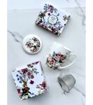 Kubek z zaparzaczem DUO VINTAGE FLOWERS WHITE 380 ml - 4