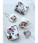 Kubek z zaparzaczem DUO VINTAGE FLOWERS WHITE 380 ml - 4