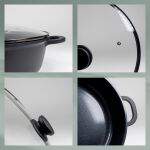 KELA-Wok z pokrywą 32cm 4 l czarny Atura - 2