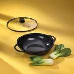 KELA-Wok z pokrywą 32cm 4 l czarny Atura - 3