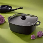 KELA-Wok z pokrywą 32cm 4 l czarny Atura - 5