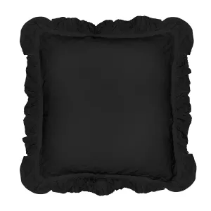 Poszewka bawełniana komplet BLACK/2x40x40 STONEWASHED