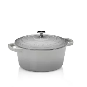 KELA-Naczynie żeliwne 3,8 l okrągłe j.szare Calido