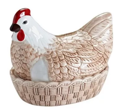 MC-Pojemnik Kura ceramiczna do przechowywania jaj