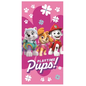 Ręcznik bawełniany 70x140 Paw Patrol trio róż