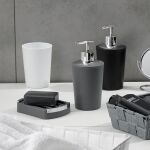 KELA-Dozownik na mydło 350ml szary-stal Marta - 3