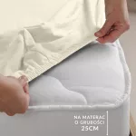 Prześcieradło jersey elastan z gumką ECRU/EKOLOGIA/90x200x30 - 6