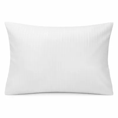 Poszewka hotelowa polibawełna PC-52/48 adamaszek pasy 4mm biała/70x80