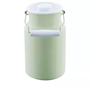 Kanka na mleko zielona emaliowana 2 litry Riess Pastell