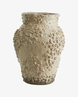 Wazon NORMAN 41x 30cm beżowy ceramiczny Nordal