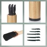 KELA-Zestaw 5 noży w bloku 6el.czarny bambus Acida - 2