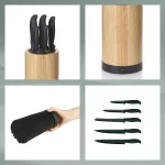 KELA-Zestaw 5 noży w bloku 6el.czarny bambus Acida - 2