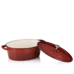 KELA-Brytfanna owalna z pokrywą 4l czerwona Calido - 3