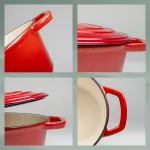 KELA-Brytfanna owalna z pokrywą 4l czerwona Calido - 4