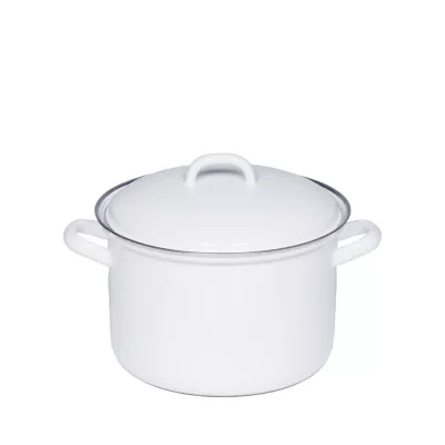 Garnek emaliowany 1,5l biały Riess Classic