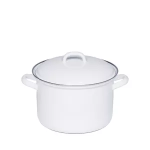 Garnek emaliowany 1,5l biały Riess Classic