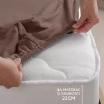 Prześcieradło jersey elastan z gumką 45 BRĄZ/140x200x30 - 7