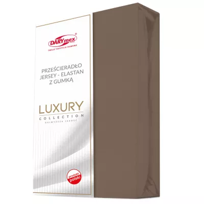 Prześcieradło jersey elastan z gumką 45 BRĄZ/140x200x30