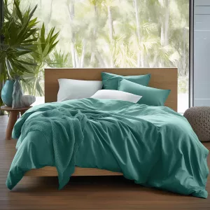 Pościel satyna bawełniana CIEMNY TURKUS 042/220x200