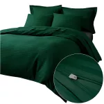 Pościel satyna bawełniana CIZGILI DARK GREEN/160x200 EXCLUSIVE - 2