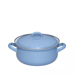 Garnek emaliowany "zapiekanka" 1,5 l niebieski MEDIUM Riess