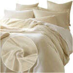 Pościel satyna bawełniana KREM 155/140x200+1posz.70x80 - 3